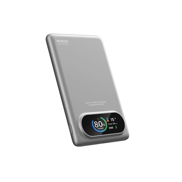 KOKOO MP05 Ultra-Slim MagSafe Power Bank Silver